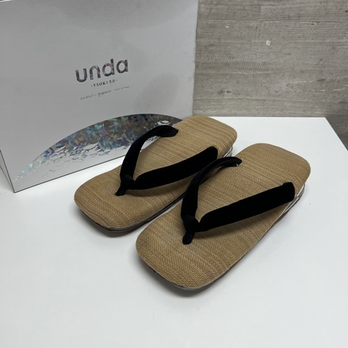 EDIFICE × goyemon unda エディフィス×ゴエモン ウンダ LIGHT 雪駄 シューズ サンダル ベージュ sizeM 【中目黒b09】