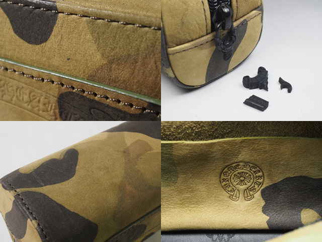 クロムハーツ CHROMEHEARTS レザーポーチ カモフラージュ柄 ダガー