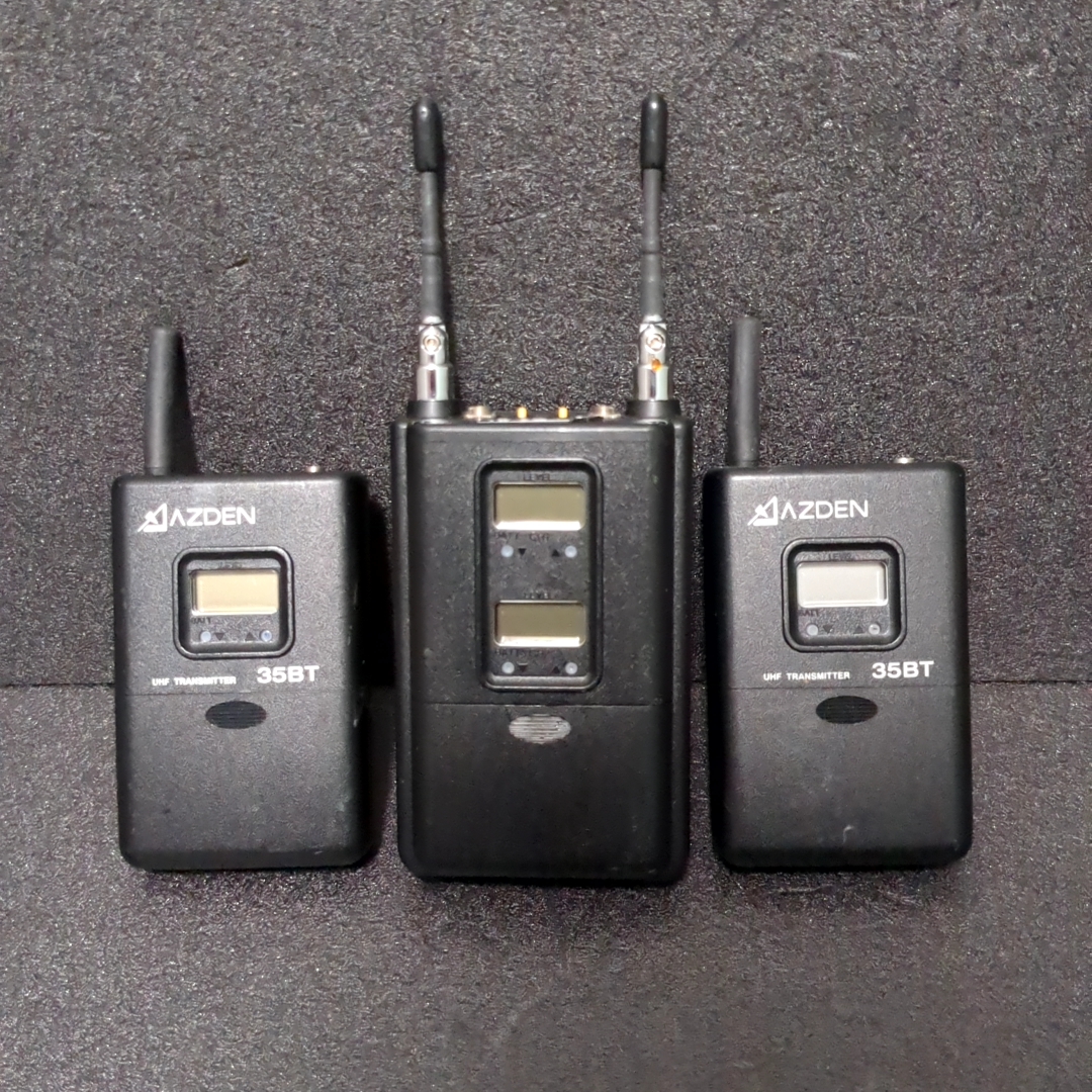 AZDEN ワイヤレス2波送受信機 35BT(2台) 325UPR USA仕様 通電確認済み