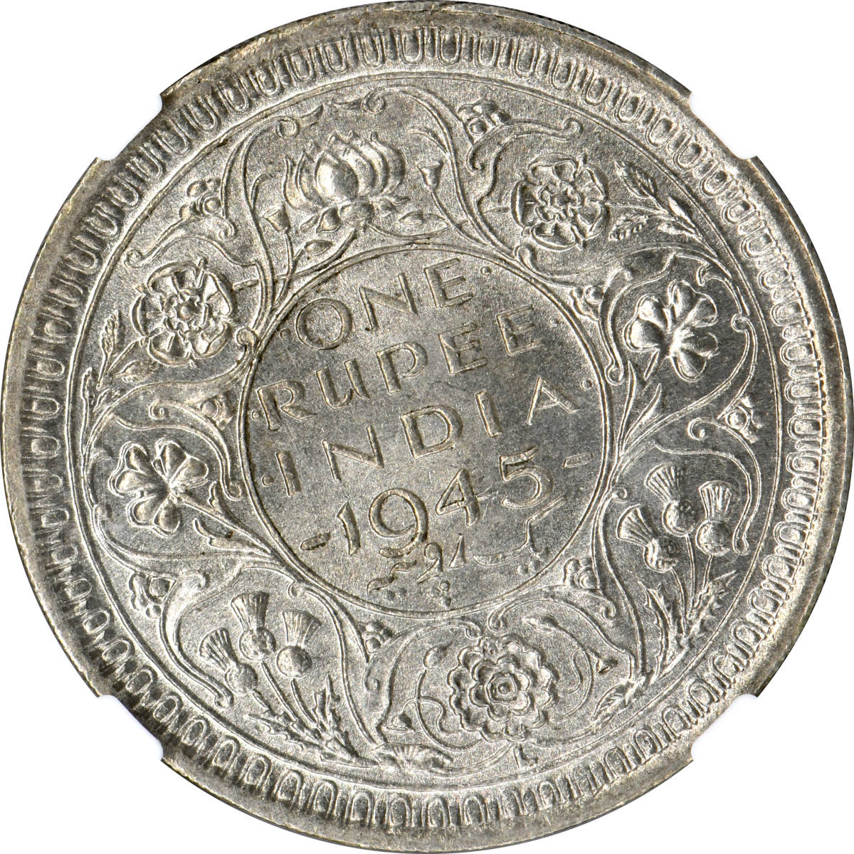 1円〜1945L インド 1R銀貨 NGC MS62 未使用 世界コイン 古銭 貨幣 硬貨