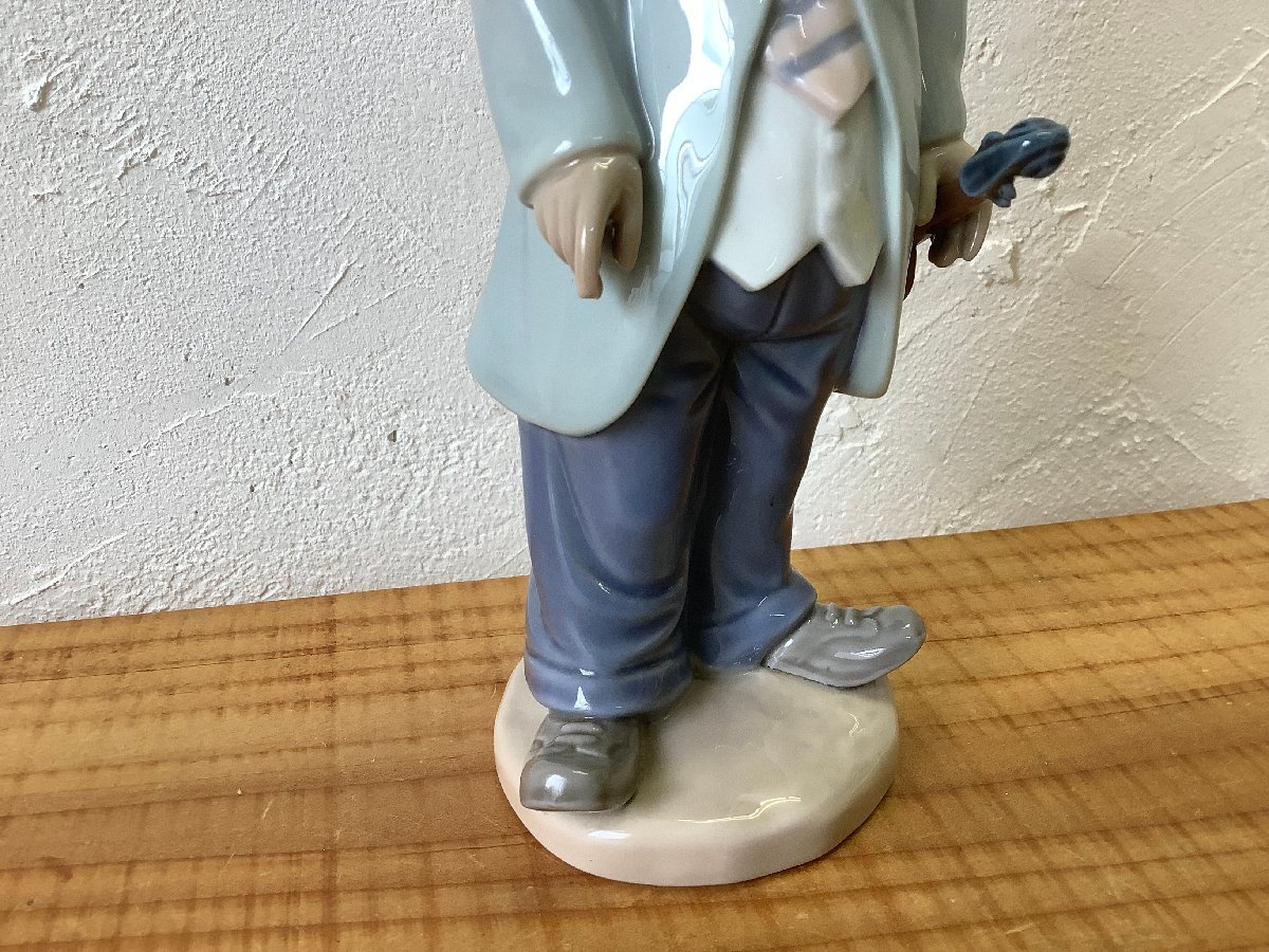 美品】LLADRO リヤドロ 少年ピエロ ヴァイオリン 高級陶器人形 磁器 