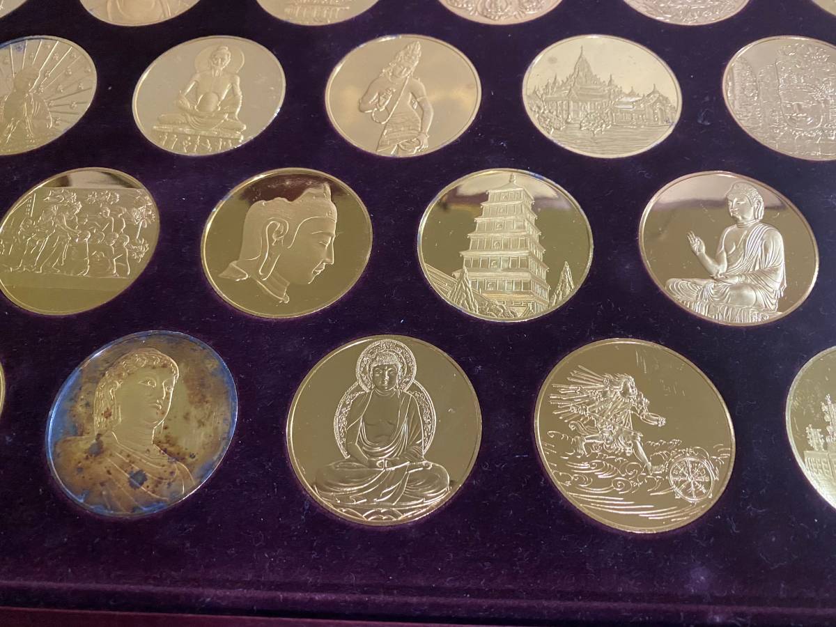 仏教美術の至宝 メダルコレクション 50種類 24K 925銀 純金仕上げ