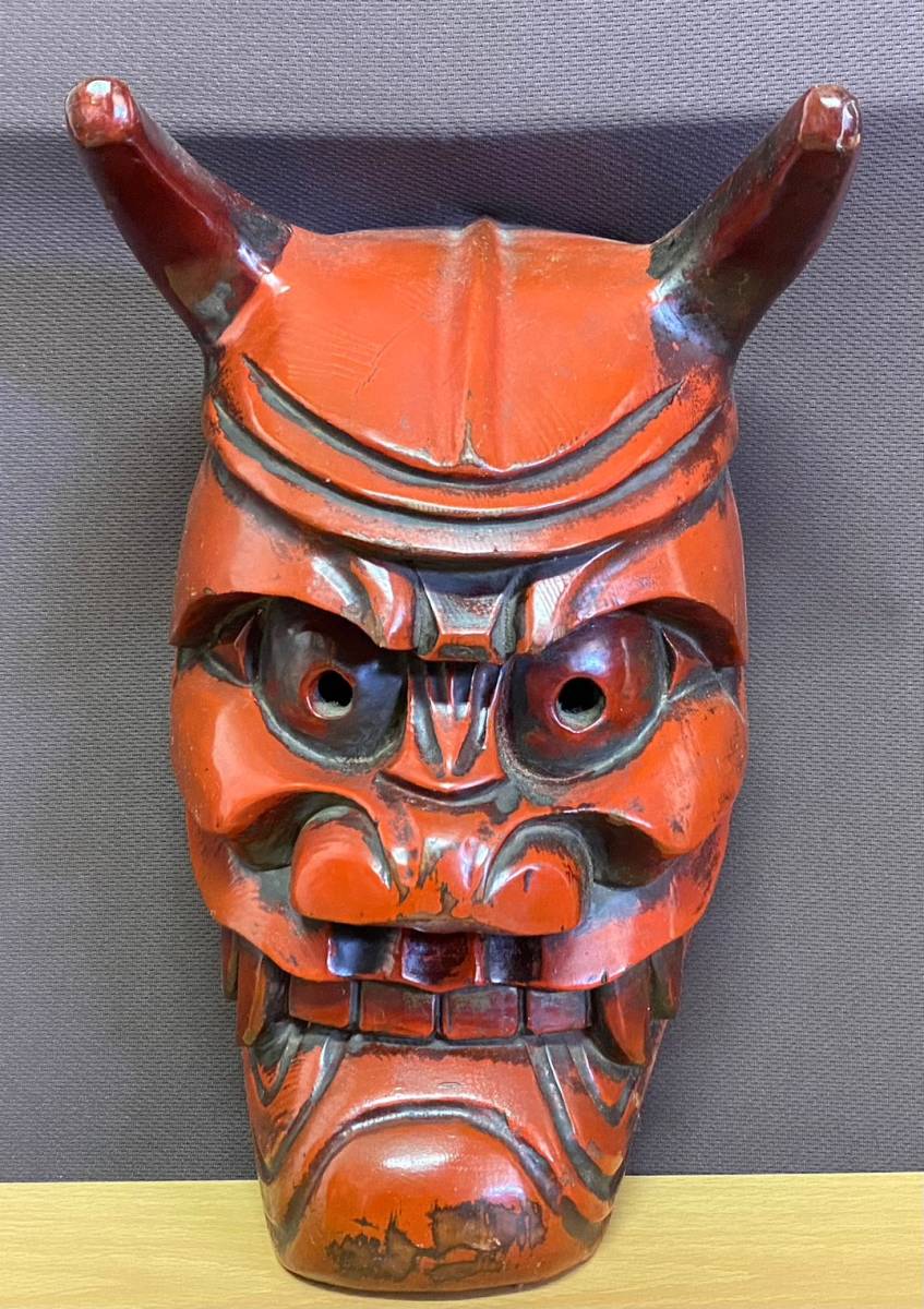 備中神楽面 鬼面 しかみ面 仁王面 仏面 お面 木彫り工芸品