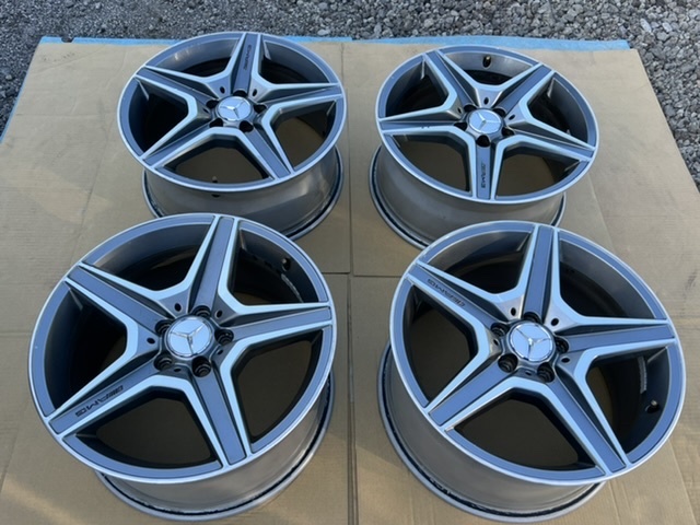 メルセデスベンツ Cクラス W204 純正 AMG 18インチ ホイール 4本 8/9J 
