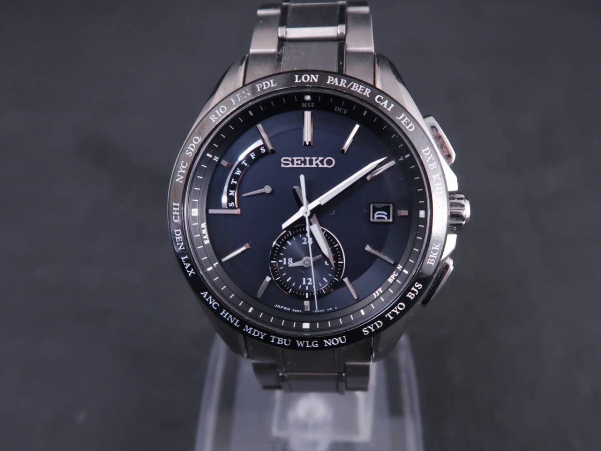SEIKO 8B63-0AA0 ブライツ フライトエキスパート 電波ソーラー腕時計 