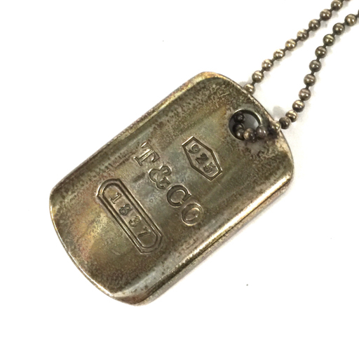 ティファニー 1837 ドッグタグ SV925 ネックレス ペンダント アクセサリー メンズ レディース ブランド小物 TIFFANY