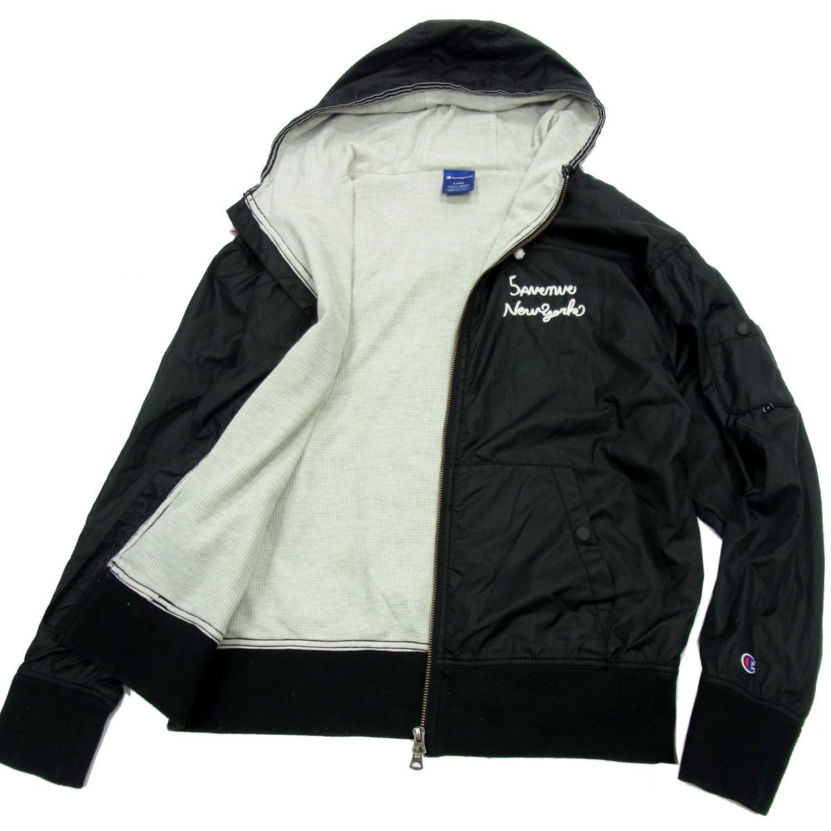 ■CHAMPION チャンピオンフーデットブルゾン ウインドブレーカー MA-1タイプ ゴールドウィン メンズ 1円スタート