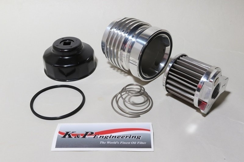 【正規品】 K&Pエンジニアリング オイルフィルター ステンメッシュ アルミ地 Kei （ケイ） HN21S/HN22S