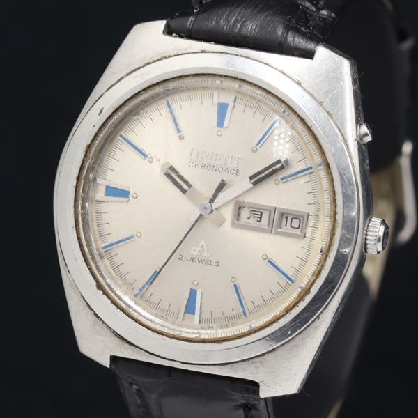 超美品】ORIENT オリエント クロノエース クリスタル アンティーク 