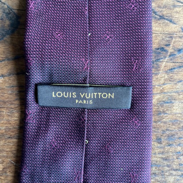 LOUIS VUITTON/ルイヴィトン ネクタイ パープル系 イタリア製 シルク