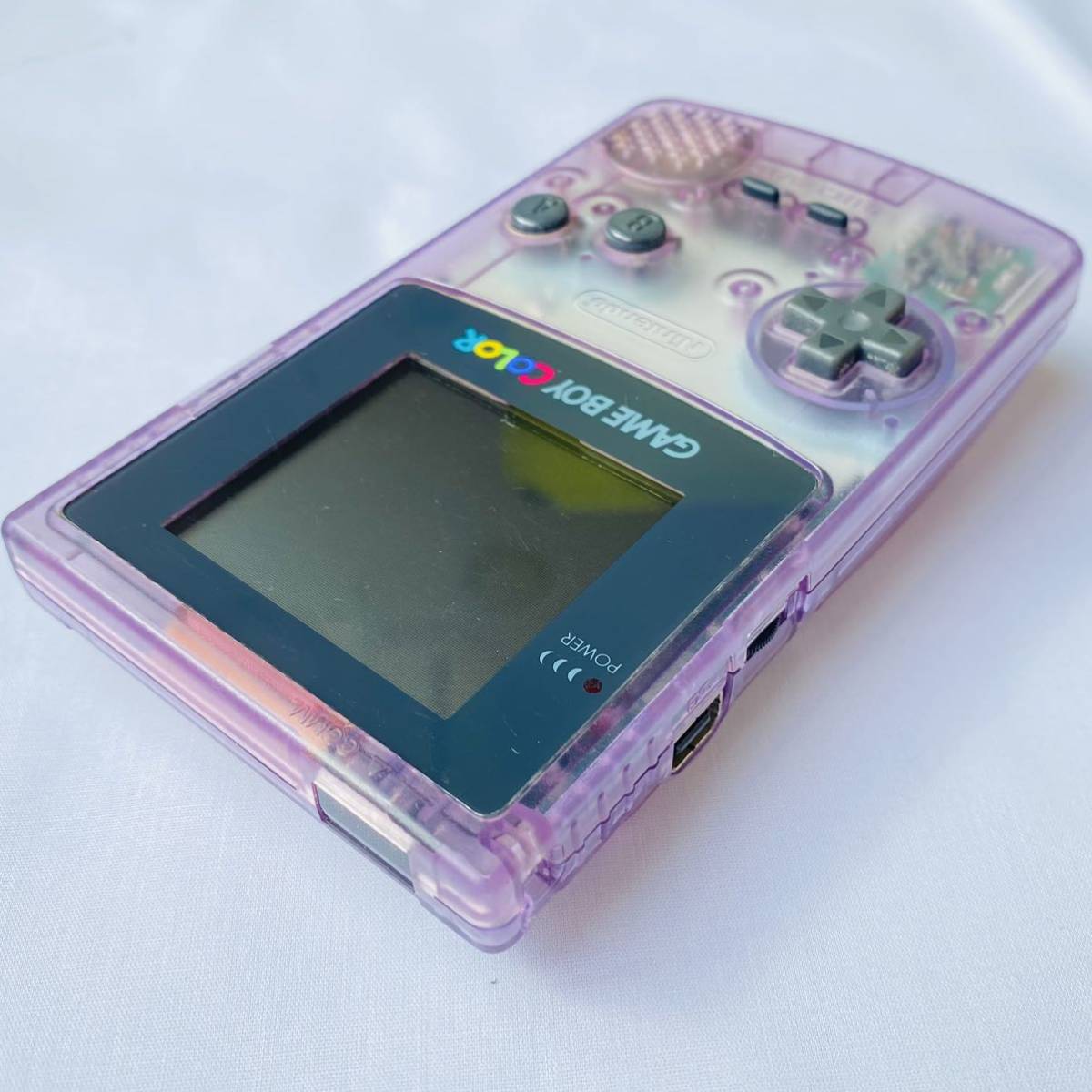 箱付】ゲームボーイカラー 本体クリアパープル（CGB-001）動作確認済 身近