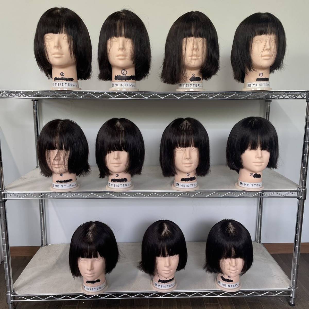 送料無料　23.0919.01☆中古★カットウィッグ★11体セット★.