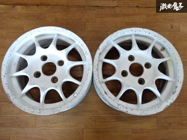 売り切り ENKEI エンケイ IRS RC タイプT ホイール 14インチ 6J +38 PCD114.3 4穴 2本 スペア用 レストアなどに ★ ● 棚1H23