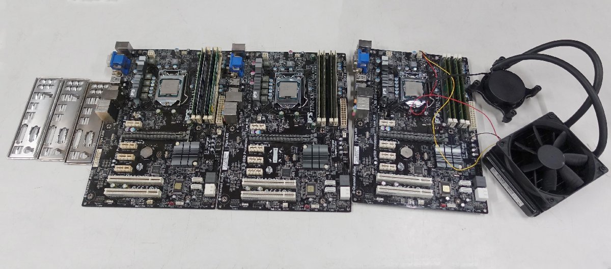 3台セット【ジャンク扱い】 マザーボード ECS Z77H2-A3 (V1.2)/ATX/LGA1155/DDR3/CPU i7 3770/3770K パソコン パーツ 周辺 PC 基盤 N091908