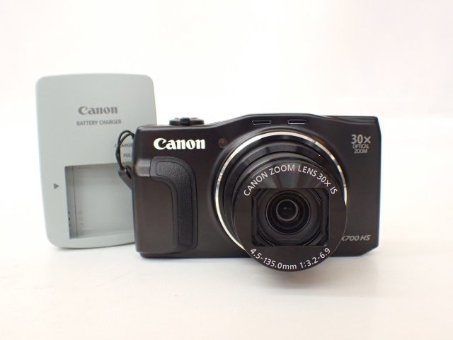 【良品】 Canon キヤノン コンパクトデジタルカメラ POWERSHOT SX700HS パワーショット バッテリー/充電器付き □ 6B8D9-1