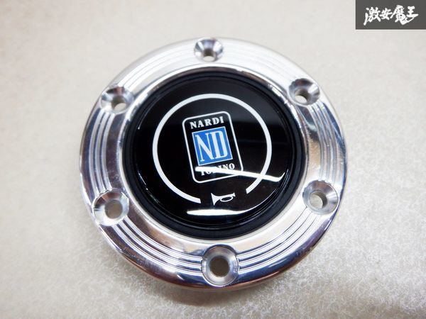 未使用 NARDI ナルディ ステアリング ホーンボタン ホーンリング シルバー 即納 棚S2G