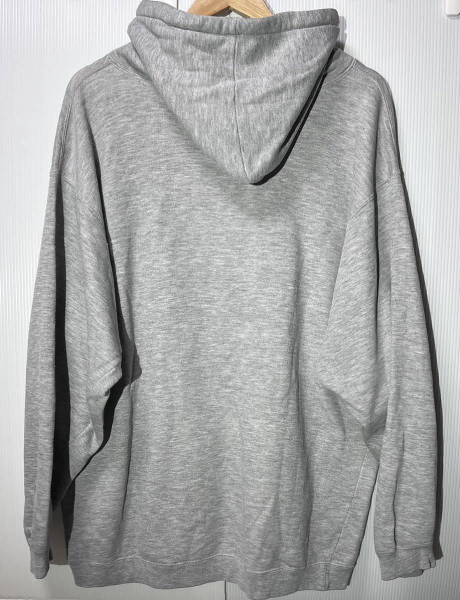 90s OLD STUSSY ロゴ パッチ スウェット パーカー グレー L 白タグ 