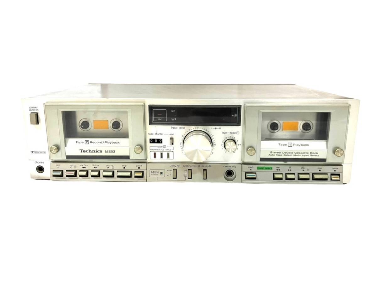 AI-005】Technics/テクニクス ダブルカセットデッキ RS-M202 STEREO