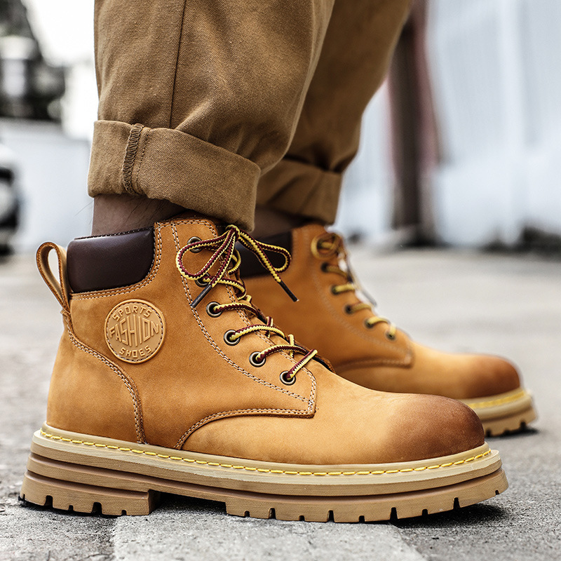 ブラウンレザー きよかっ ハイカットワークブーツ 