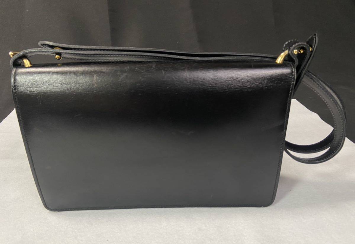 □ クリスチャンディオール Dior レザー ショルダーバッグ ブラック系 