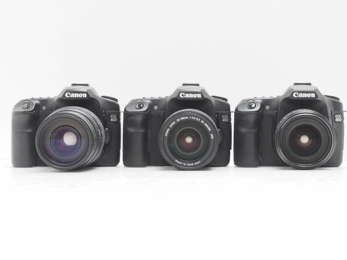 ☆訳あり大特価☆ キャノン CANON EOS 40D ボディ＆レンズ 3台セット 