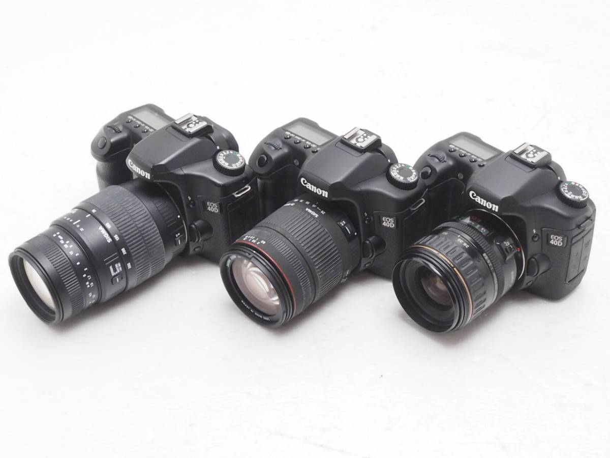 ☆訳あり大特価☆ キャノン CANON EOS 40D ボディ＆レンズ 3台セット 