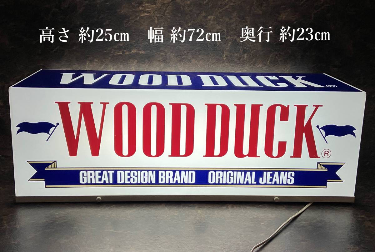 ☆WOOD DUCK 看板/電灯/ライト レトロ/アンティーク/電光看板/照明