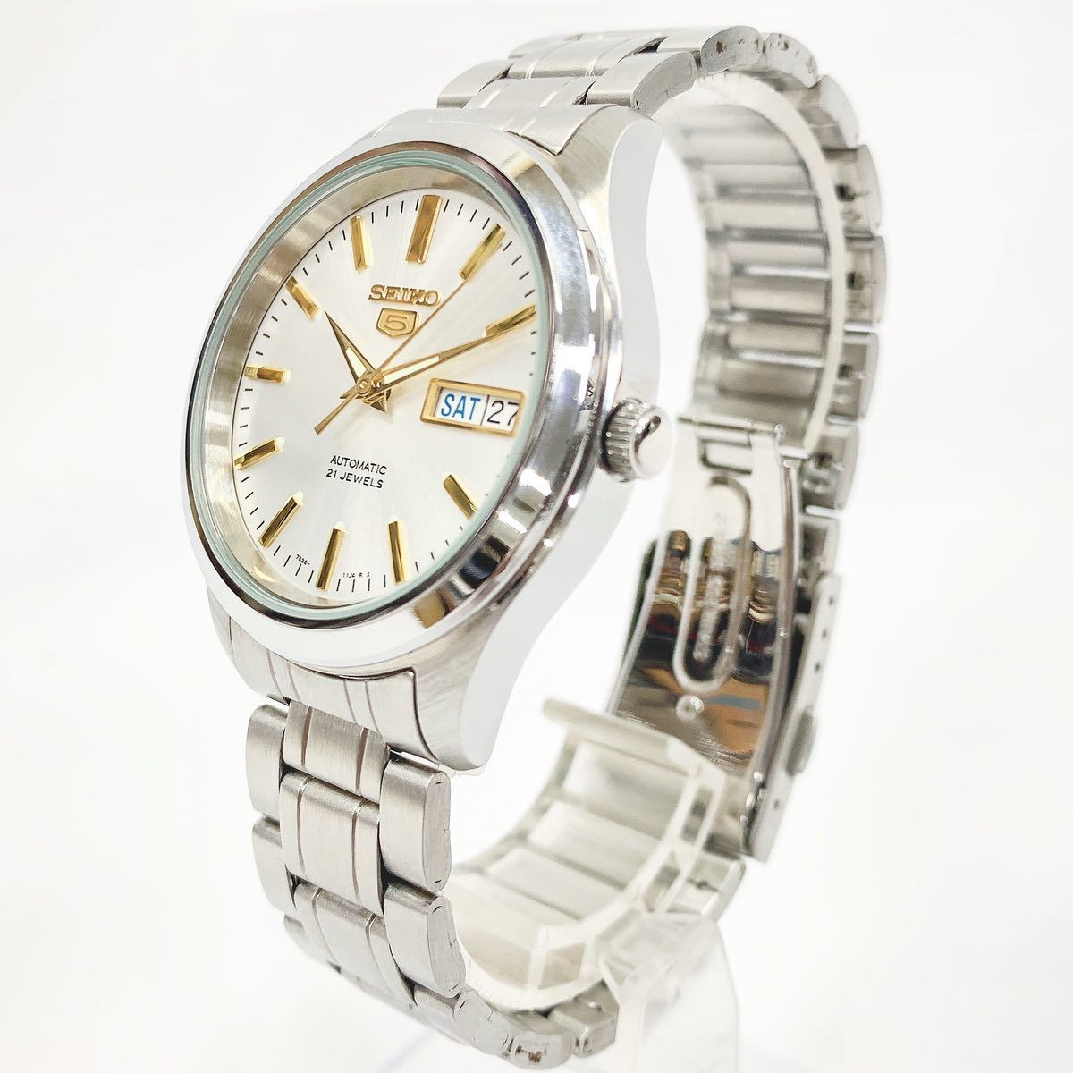 SEIKO 5 セイコーファイブ 7S26-03W0 自動巻 メンズ腕時計 デイデイト 