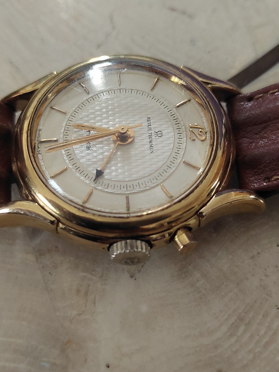 美品 稼働中 REVUE THOMMEN Cricket 8022001 純正ベルト 尾錠 レビュー