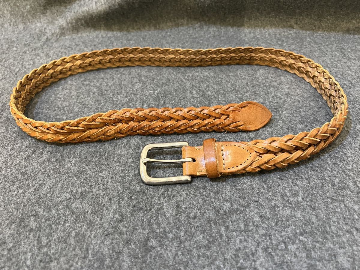 ① white house cox レザー　ベルト　32 美品　ホワイトハウスコックス　日曜まで価格