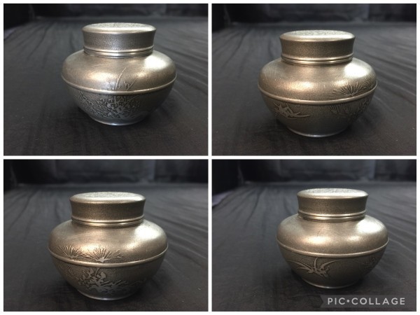 D4-351 茶道具 錫 間村自造 急須 銚子 木箱入り 煎茶道具 酒器 茶壷 総