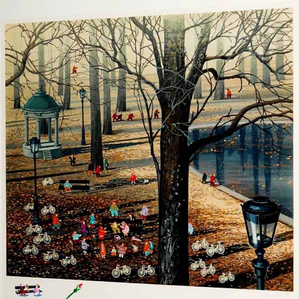 新入荷＊ ヒロヤマガタ(山形博導)「BENCH OF PARK」シルクスクリーン