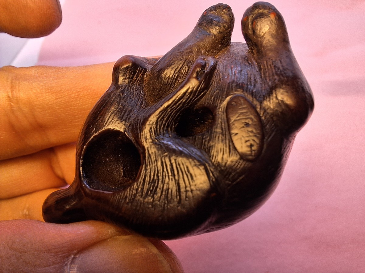 子犬 仔犬 根付 江戸時代 為隆銘 tametaka netsuke 名古屋スクール
