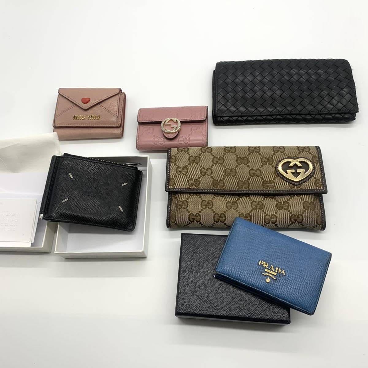 ブランド財布6点) GUCCI グッチ PRADA プラダ MIUMIU ミュウミュウ