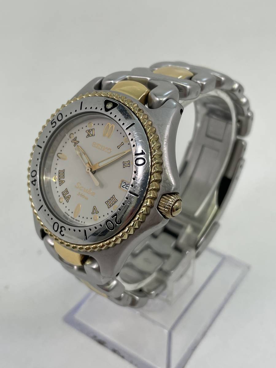 F0509-157 2062【1円スタート】 腕時計　セイコー　SEIKO　スキューバ　Scuba　7N35-6080　200m　クォーツ　デイト　メンズ