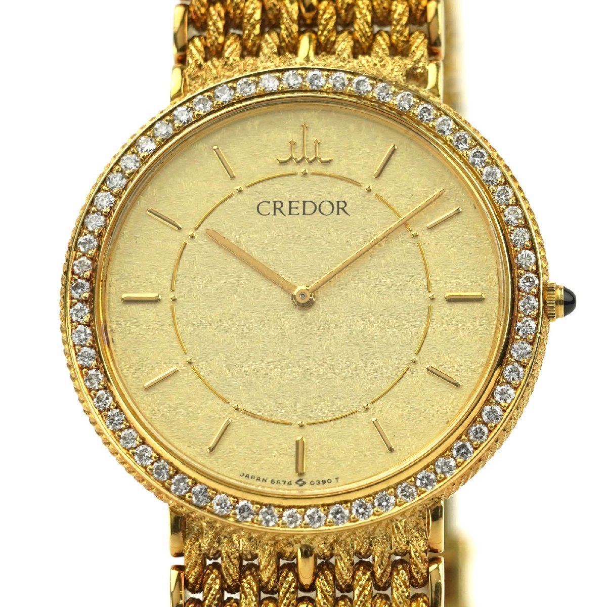 中古/稼働品】 SEIKO CREDOR (セイコー クレドール) 5A74-0180-D 18KT 