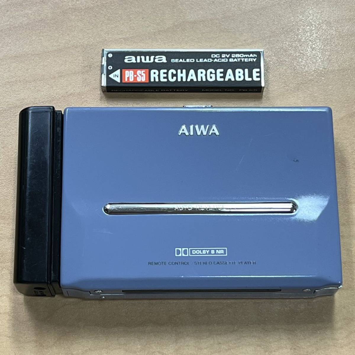 CW27 希少色 AIWA HS-PL55 通電OK ポータブルカセットプレーヤー 外