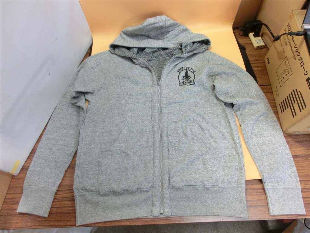 T【ハ3-81】【60サイズ】▲Hysteric Glamour ヒステリックグラマー/リバーシブル ボーダー ジップ パーカー/メンズL/※汚れ有