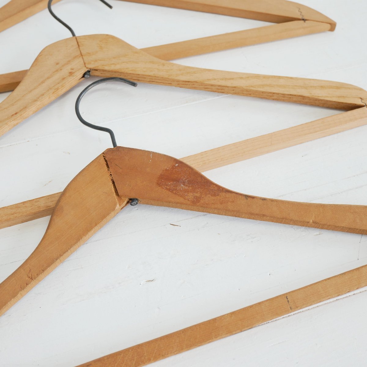アンティーク ビンテージ クリーニング店 ハンガー セット 木製