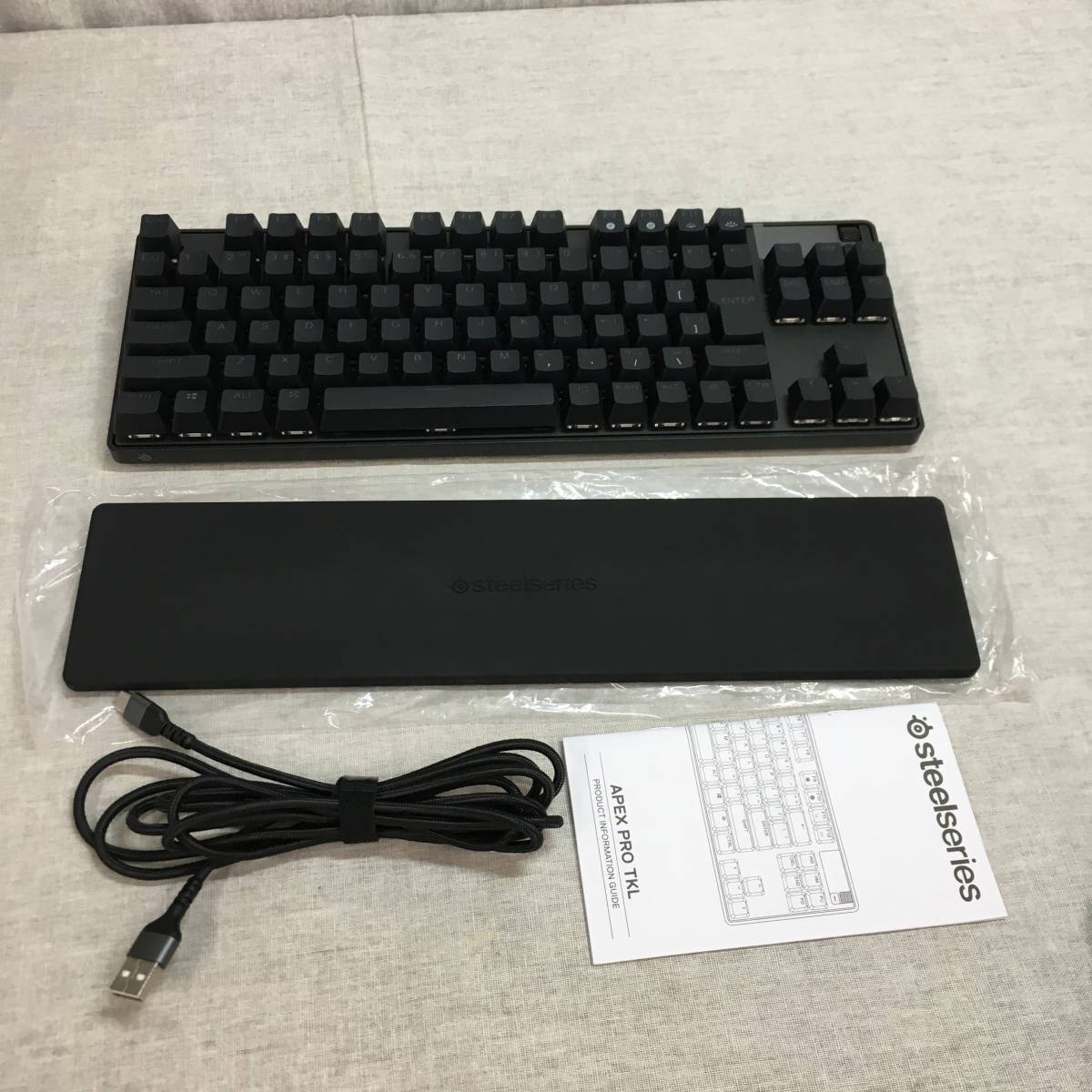 ジャンク SteelSeries ゲーミングキーボード テンキーレス 有線 Apex 