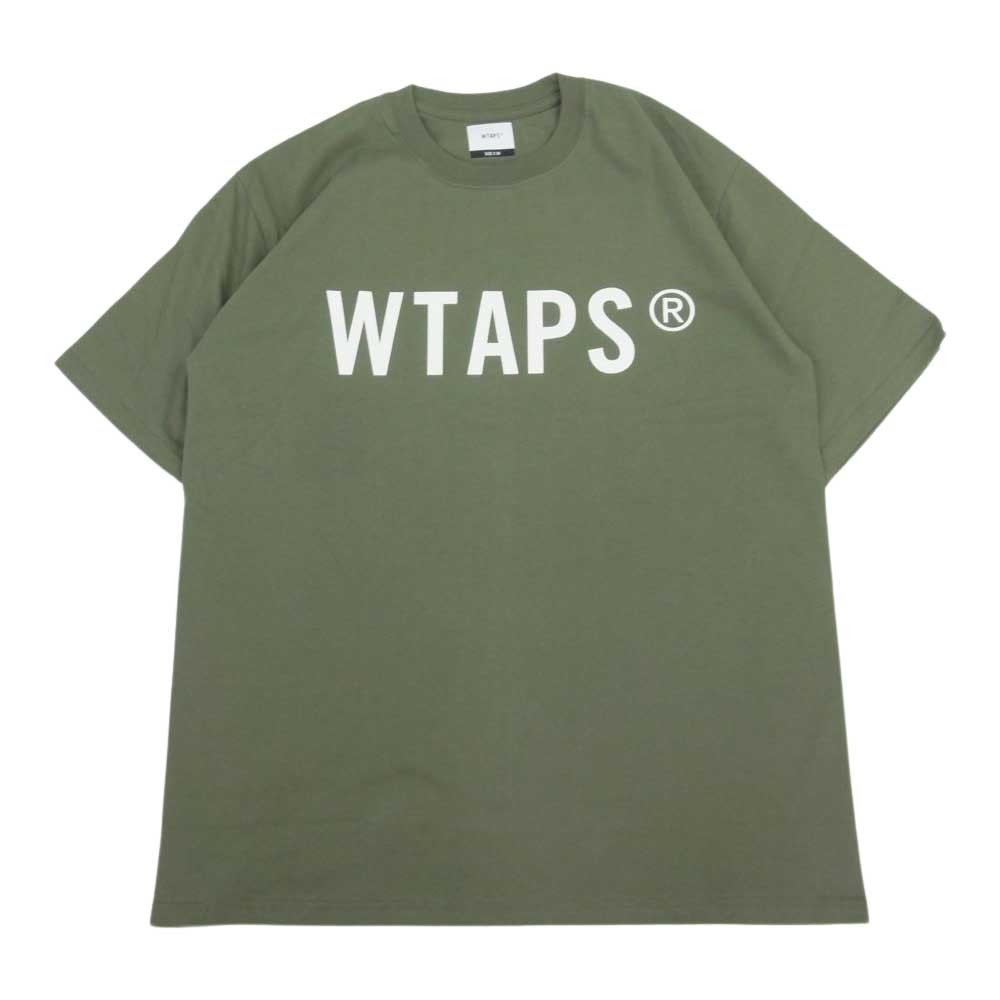 WTAPS ダブルタップス LOGO TEE ロゴ 半袖 Tシャツ カーキ系 04【新古 