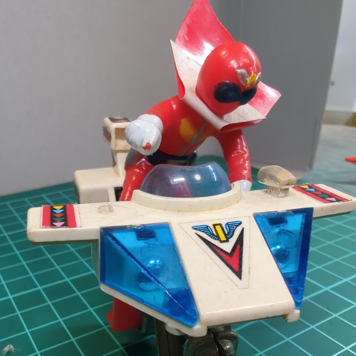 当時物 秘密戦隊ゴレンジャー アカレンジャー 超合金バイク ポピー 