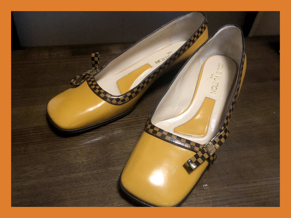 ☆ルイ・ヴィトン LOUIS VUITTON パンプス ダミエ エナメル サイズ38