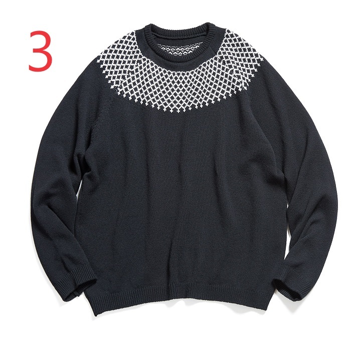 uniform experiment 23AW RBG CREWNECK KNIT サイズ 3 ブラック 新品未 