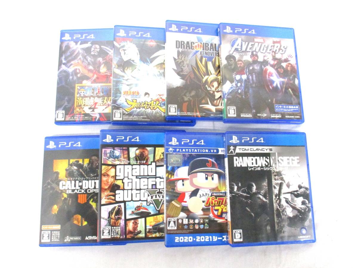 【動作未確認】PS4用ゲームソフト8点セット プレステ4 プレイステーション4 レインボーシックスシージー ONE PIECE 海賊無双4など(8-6-2)