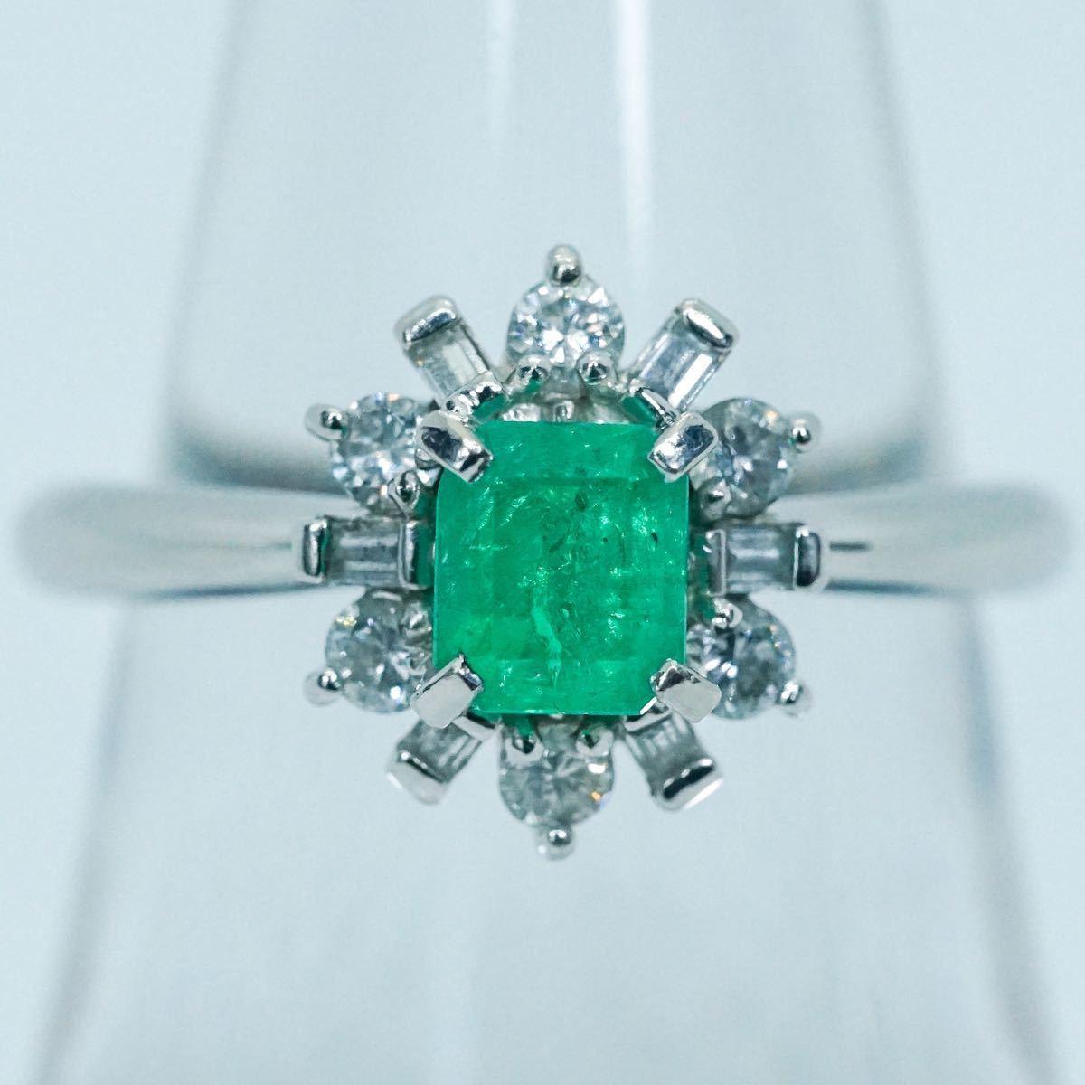 ☆1円スタ！鑑定付 【E0.47ct&D0.31ct】PT900 4.7g ♯11.5 プラチナ 