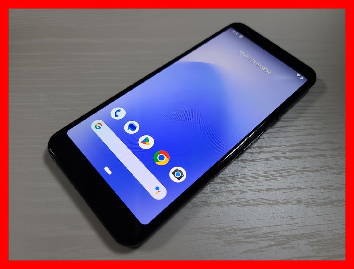 ☆【34438WM】 ジャンク SoftBank Google Pixel 3a ジャストブラック 