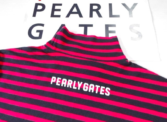 ☆美品☆PEARLY GATES パーリーゲイツ / PG89 ロゴプリント モック
