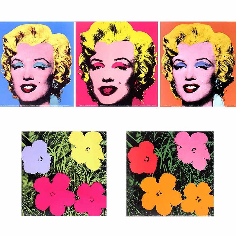 アンディ・ウォーホル マリリン・モンロー 5連 アートパネル 複製品