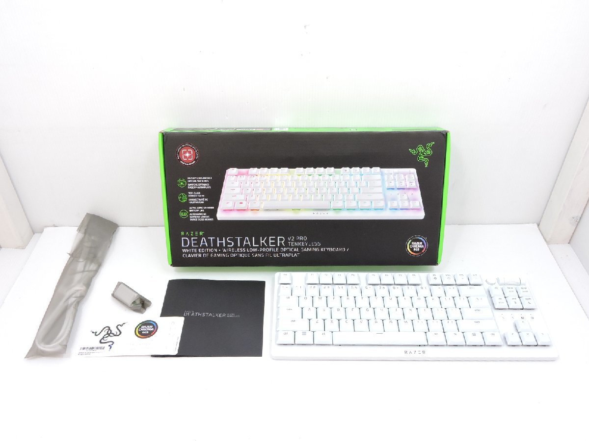 【赤字超特価，限定セール】 Razer レイザー ワイヤレス ゲーミング キーボード DEATHSTALKER V2 PRO TENKEYLESS ホワイト 品 B092I200(ワイヤレスキーボード)｜売買されたオークション情報、yahooの商品情報をアーカイブ公開 - オーク ワイヤレスキーボード